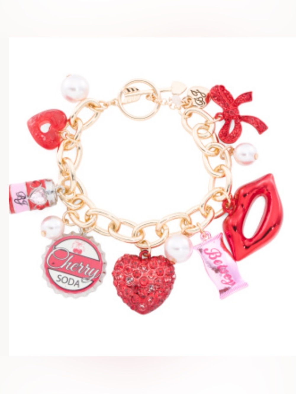 🆕- FABULOUS Betsey Johnson LOVE SPELL Bracelet WITH Charms